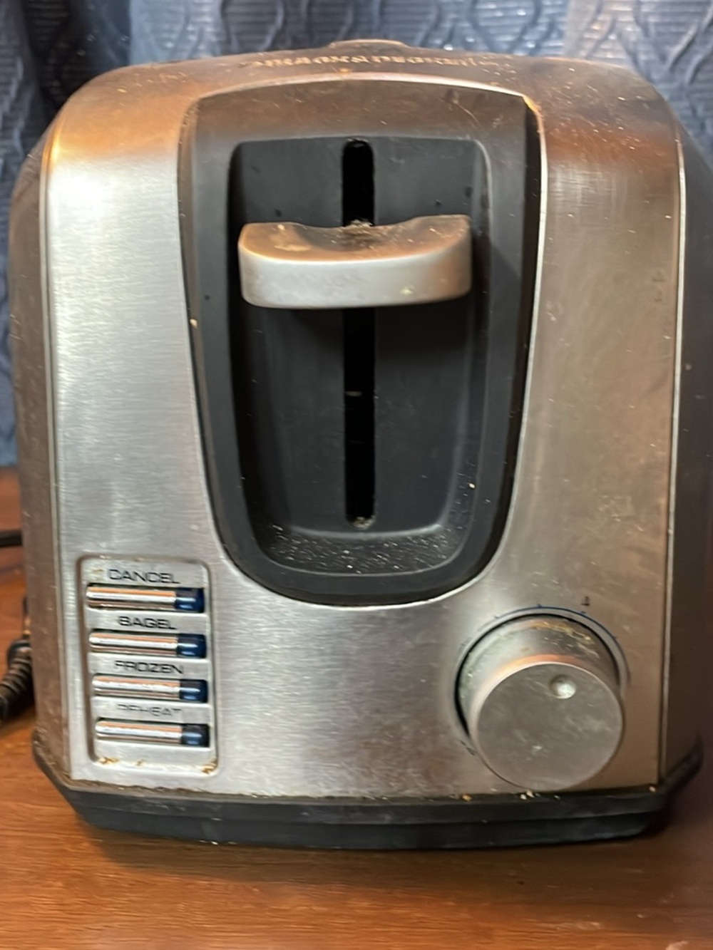 Stainless Steel 2-Slice Toaster with Dial and Function Buttons